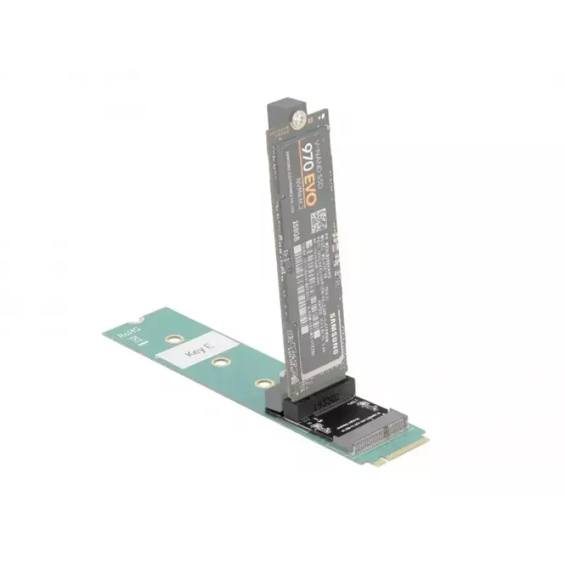 Adapter M.2 key A+E male to key M slot angled with holder DeLOCK 64137