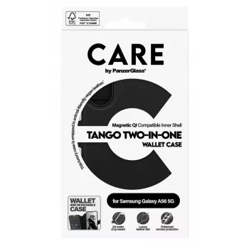 PanzerGlass Tango Two-in-One mobile phone case 17 cm (6.7 inch) Wallet case Black