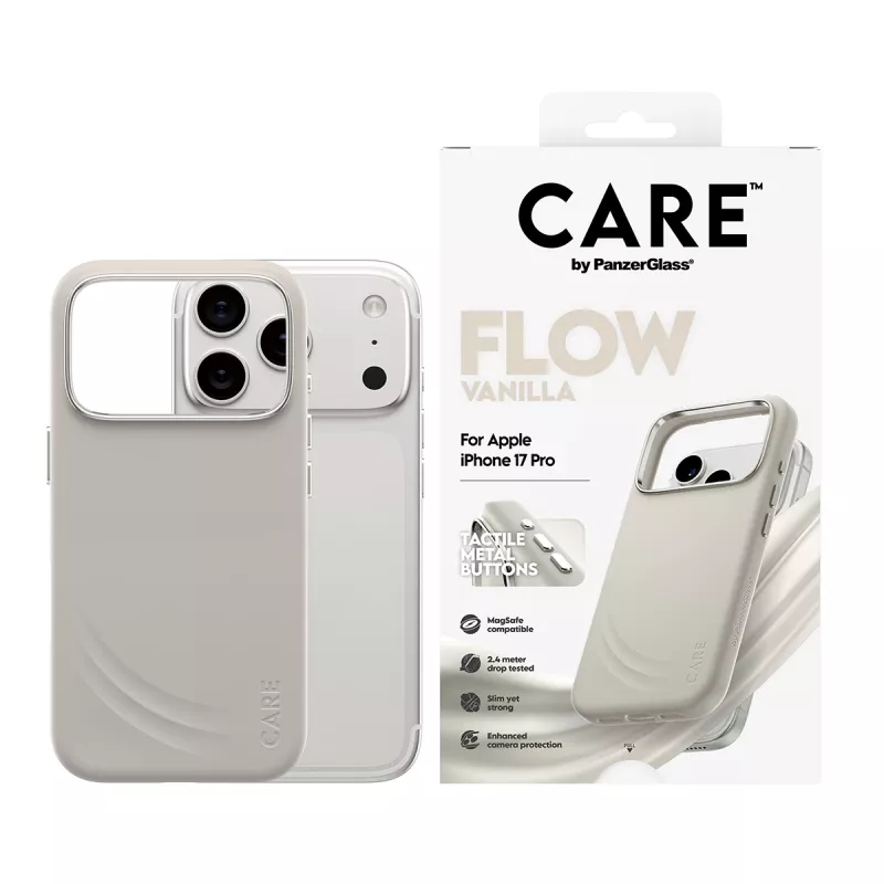 PanzerGlass CARE™ by ® Flow Case Vanilla w. MagSafe iPhone 17 Pro