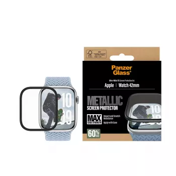 Screen Protector PanzerGlass Black Metal Frame for Apple Watch (model PG38147)