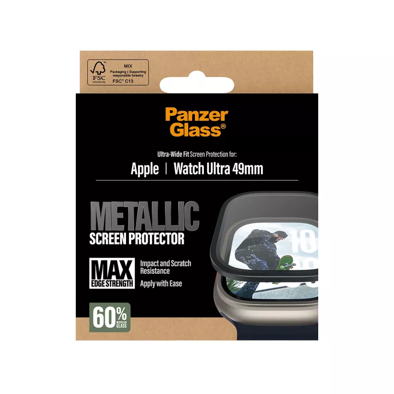 PanzerGlass ® Screen Protector Metallic Apple Watch Ultra 3 | Ultra 2 | Ultra | 49mm
