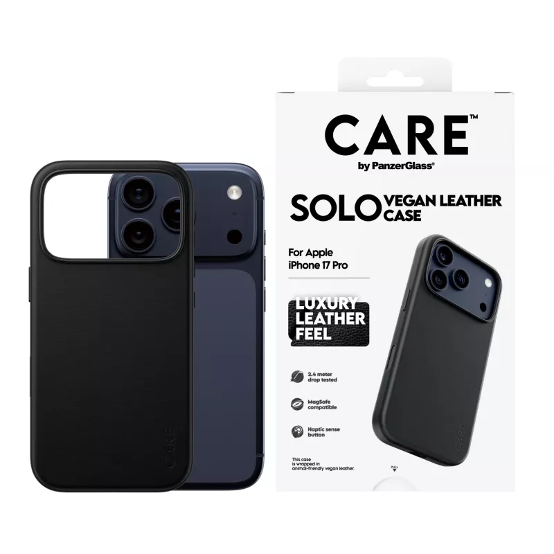 Protective cover PanzerGlass CARE™ Solo Case Black for iPhone 17 Pro