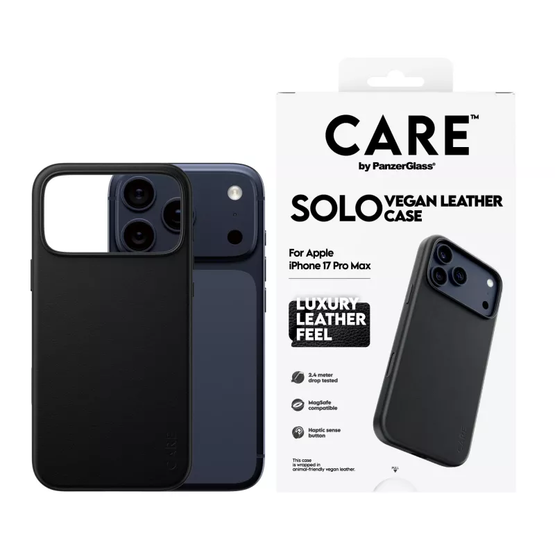 Protective Cover Case PanzerGlass CARE Solo for iPhone 17 Pro Max, Black