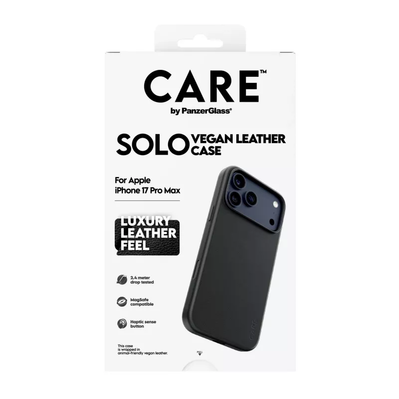 Protective Cover Case PanzerGlass CARE Solo for iPhone 17 Pro Max, Black