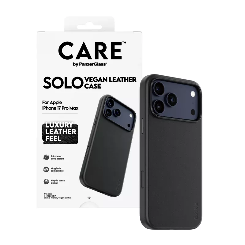 Protective Cover Case PanzerGlass CARE Solo for iPhone 17 Pro Max, Black