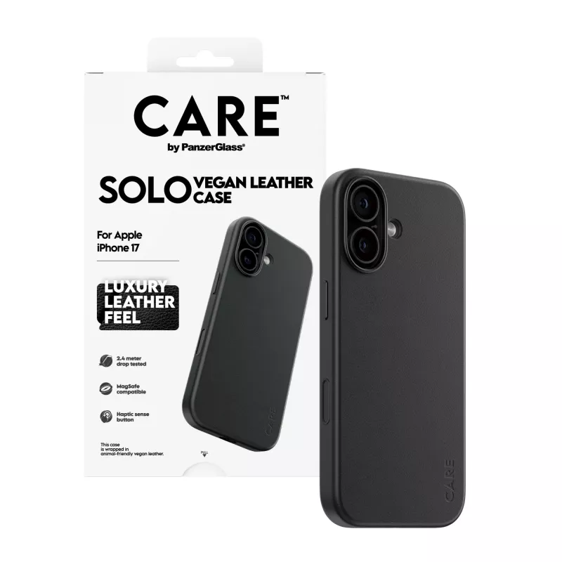 Phone cover PanzerGlass CARE™ Solo Case Black for Apple iPhone 17