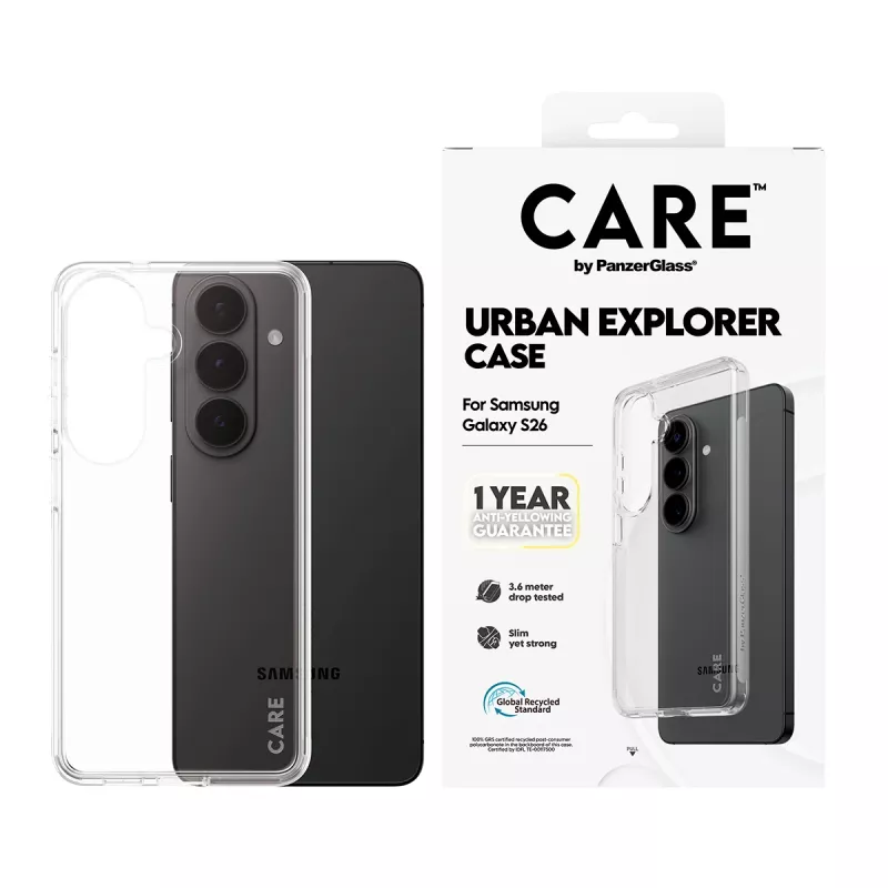Protective Cover Case PanzerGlass CARE™ Urban Explorer Transparent for Samsung Galaxy S26