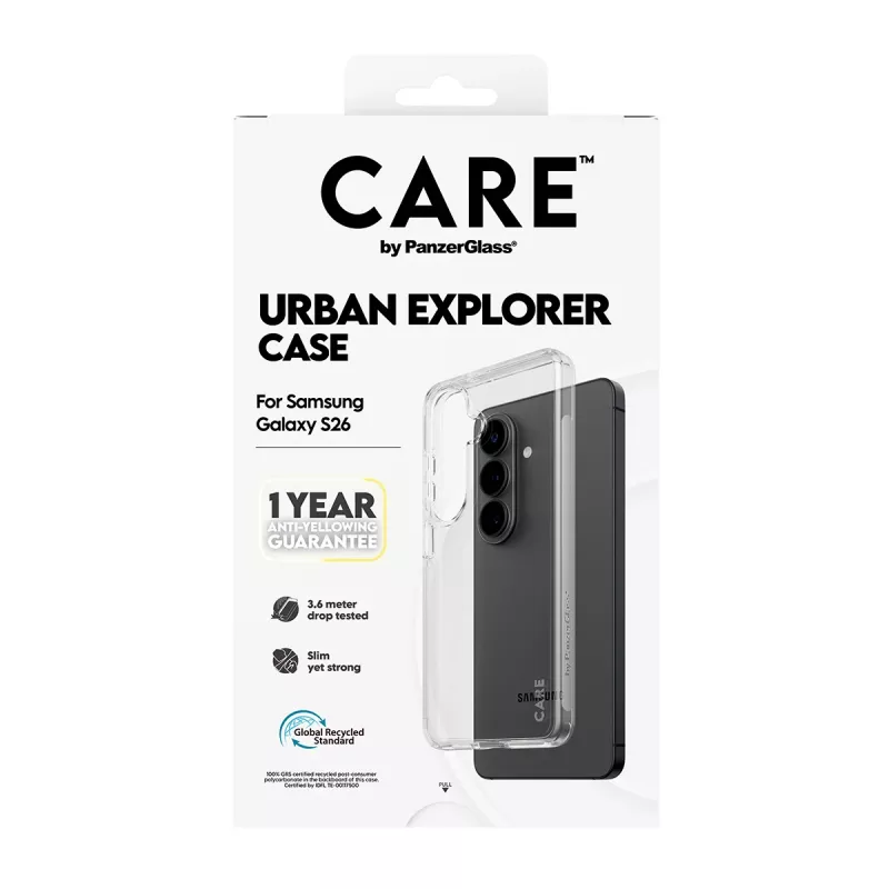 Protective Cover Case PanzerGlass CARE™ Urban Explorer Transparent for Samsung Galaxy S26