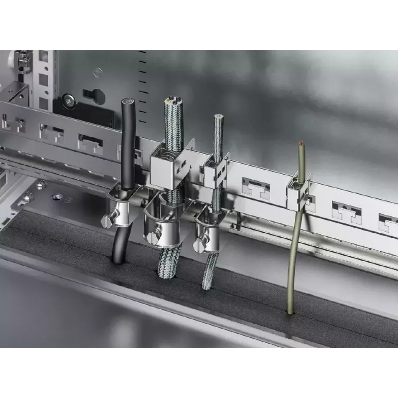 Rack rail kit Rittal 2388.125, aluminium housing, grey, width 1153 mm