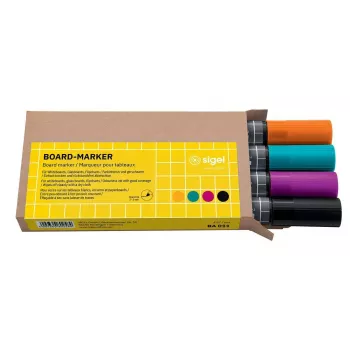 Marker Sigel BA011 4 pc(s) Black Magenta Orange Turquoise