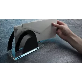 Document Holder WEDO 60 3001 Acrylic Black Transparent