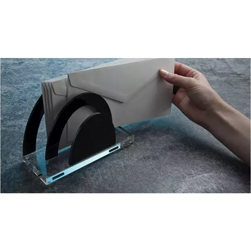 Document Holder WEDO 60 3001 Acrylic Black Transparent