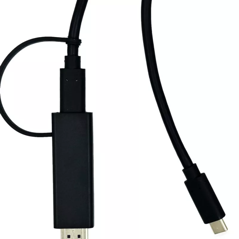 Yealink 330000008024 video cable adapter 1.2 m HDMI Type A (Standard) USB Type-C Black