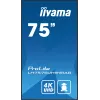 iiyama LH7575UHS-B1AG Signage Display Digital signage flat panel 190.5 cm (75 inch) LCD Wi-Fi 500 cd/m² 4K Ultra HD Black Built-in processor Android 11 24/7