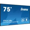 iiyama LH7575UHS-B1AG Signage Display Digital signage flat panel 190.5 cm (75 inch) LCD Wi-Fi 500 cd/m² 4K Ultra HD Black Built-in processor Android 11 24/7
