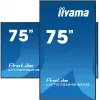 iiyama LH7575UHS-B1AG Signage Display Digital signage flat panel 190.5 cm (75 inch) LCD Wi-Fi 500 cd/m² 4K Ultra HD Black Built-in processor Android 11 24/7