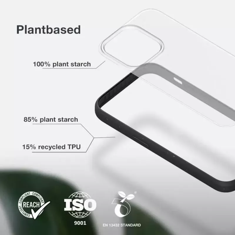 Mobile phone cover Woodcessories Clear Case for Apple iPhone 14, 15.5 cm (6.1 inch), black and transparent