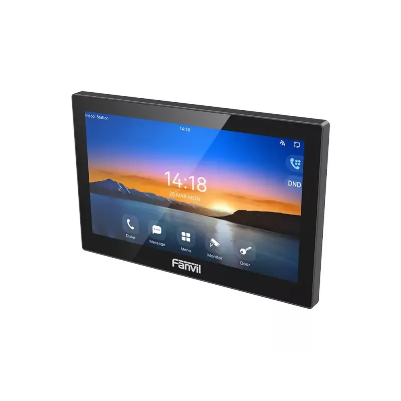 Video intercom Fanvil i504 with 17.8 cm (7 inch) LCD, 1024×600, 1080p, Fast Ethernet, black