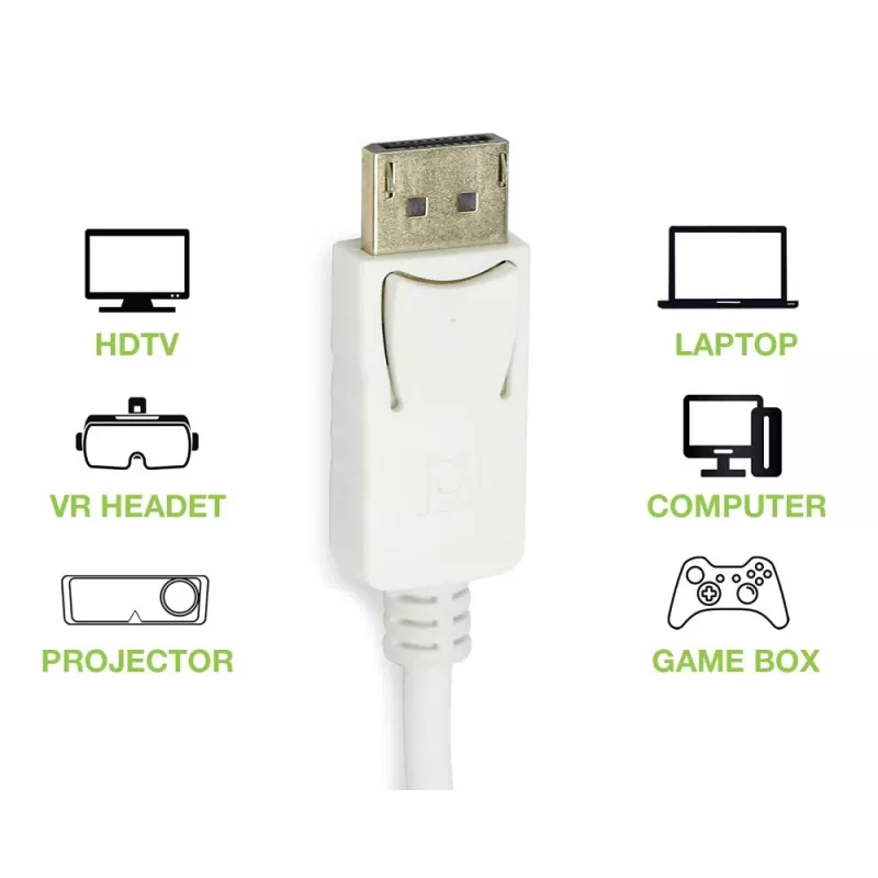 Techly DisplayPort 1.2 Male / HDMI Female Adapter 15cm White IADAP DP-HDMIF2