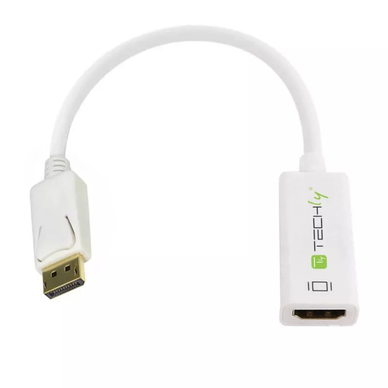 Techly DisplayPort 1.2 Male / HDMI Female Adapter 15cm White IADAP DP-HDMIF2