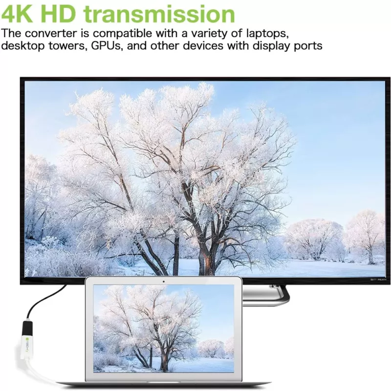 Techly DisplayPort 1.2 Male / HDMI Female Adapter 15cm White IADAP DP-HDMIF2