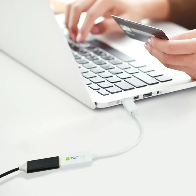 Techly DisplayPort 1.2 Male / HDMI Female Adapter 15cm White IADAP DP-HDMIF2