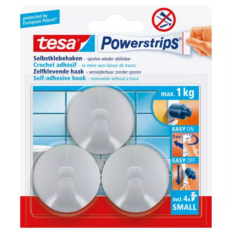 Universal hook Tesa Powerstrips Hooks Small ROUND