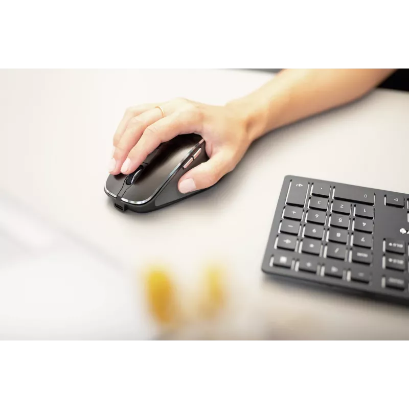 Wireless keyboard Cherry DW 9500 SLIM with mouse — RF + Bluetooth, QWERTZ layout, scissor switches, 111 keys, black/grey