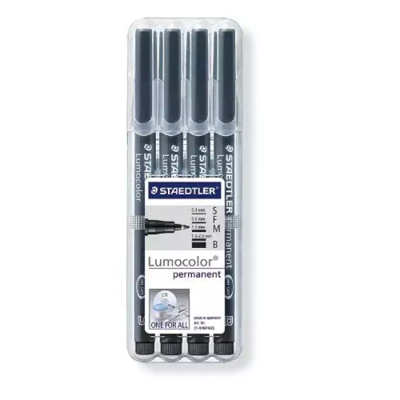 Permanent Marker Staedtler 31-9WP4GS Black 4 pc(s)