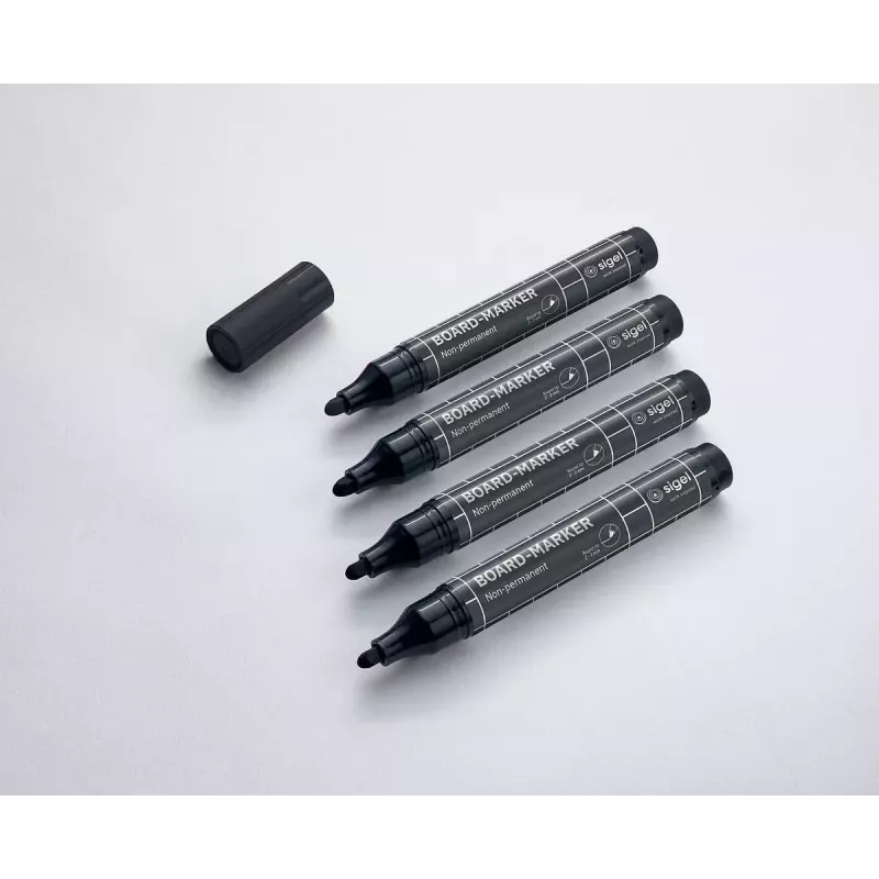 Marker Sigel BA012 4 pcs Black