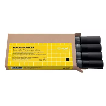 Marker Sigel BA012 4 pcs Black