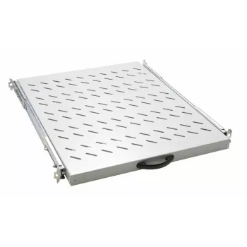 Sliding rack shelf EQUIP 19 inch, 1U, 800 mm depth, light grey