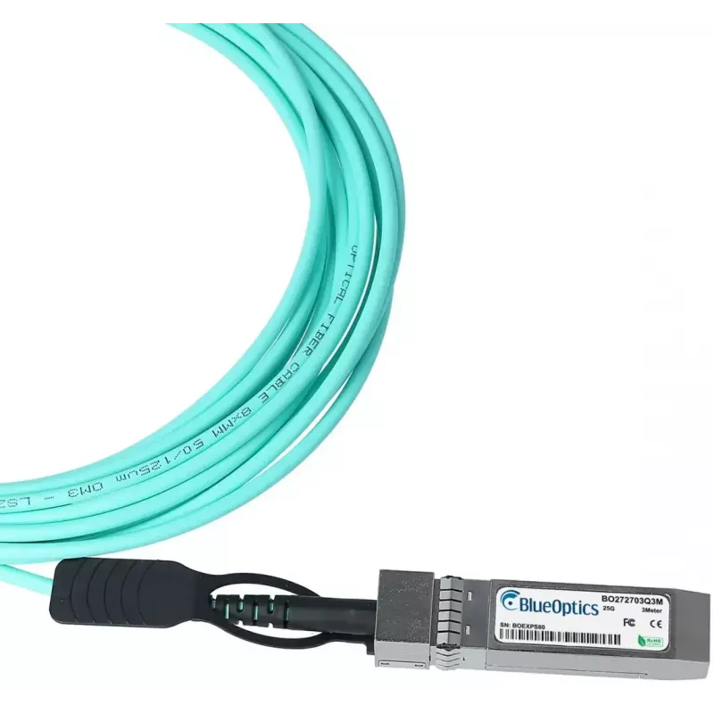 BlueOptics SFP28-AOC-25M-EE-BO SFP28 Active Optical Cable, 25 m, mint colour