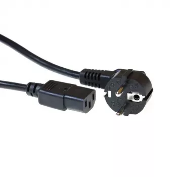 ACT Powercord mains connector CEE 7/7 male (angled) - C13 black 1.5 m