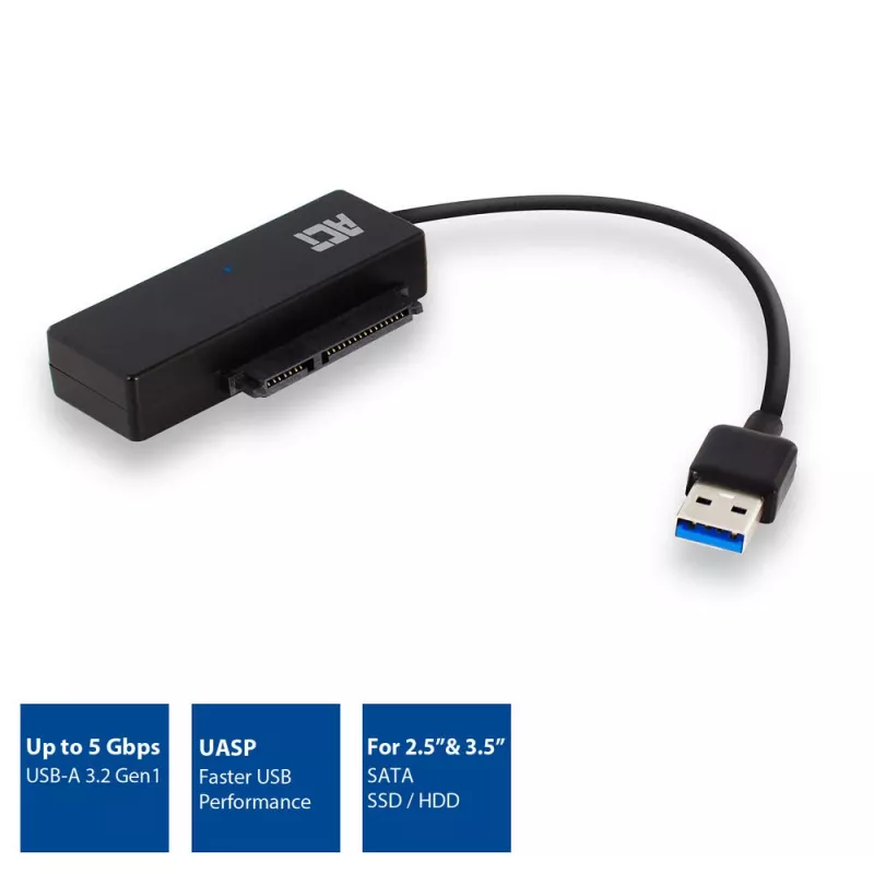ACT USB 3.2 Gen1 to 2.5/3.5 inch SATA Adapter Cable for SSD/HDD