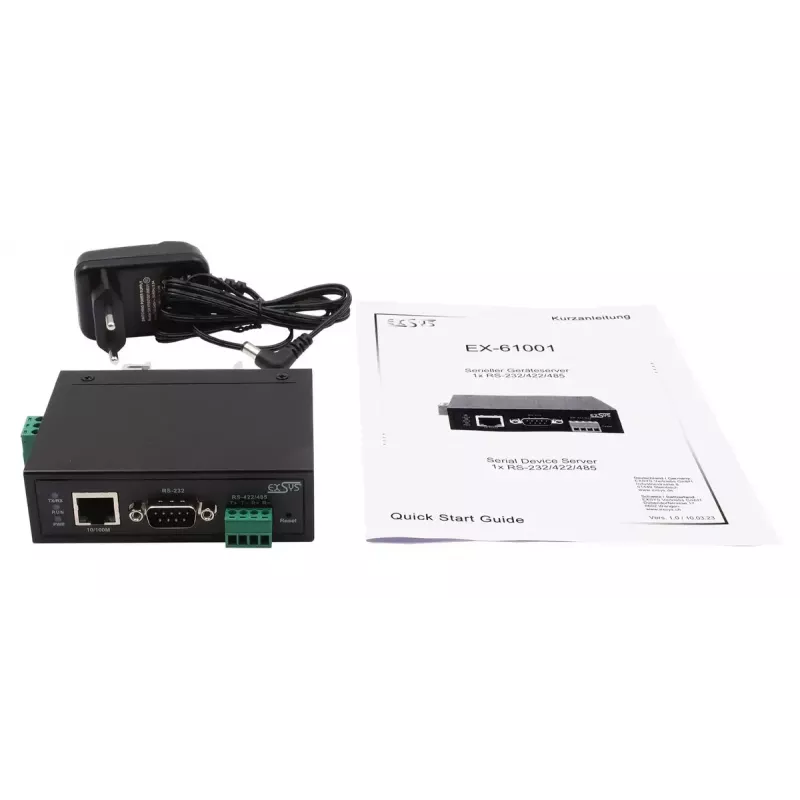 EXSYS EX-61001 serial server RS-232/422/485 DC 12-48V