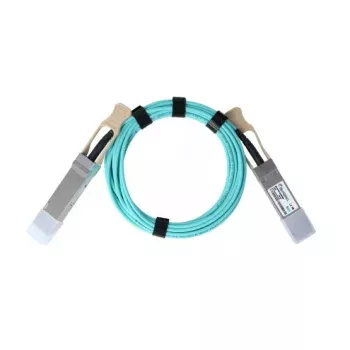 Fiber optic AOC cable BlueOptics BO070703W10M-BO QSFP56–QSFP56, 10 m, cyan