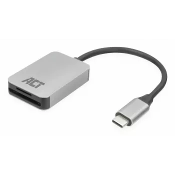 Card Reader ACT AC7056 USB 3.2 Gen 1 Type-C Grey MicroSD SD