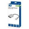 Card Reader ACT AC7056 USB 3.2 Gen 1 Type-C Grey MicroSD SD