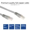 ACT Grey 0.25 meter U/UTP CAT6 patch cable with RJ45 connectors