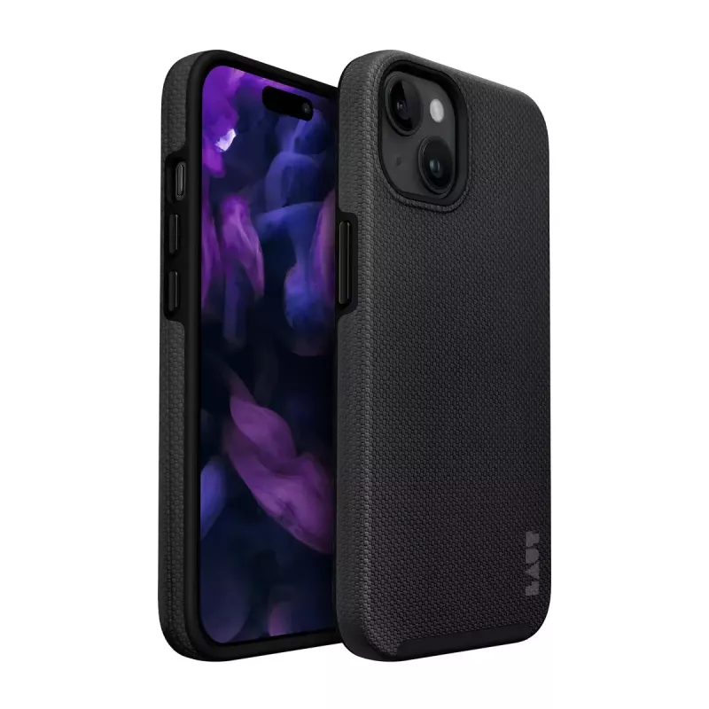 Protective cover LAUT SHIELD for iPhone 15 (6.1 inch, black) — case for Apple iPhone 15