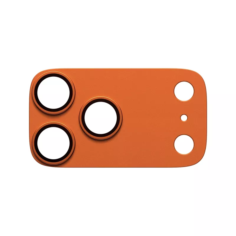 Camera protector PanzerGlass Fender for iPhone 17 Pro Max, silicone, Cosmic Orange, scratch- and shock-resistant