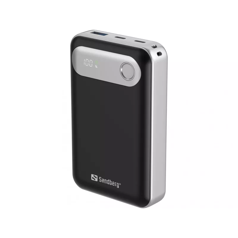 Sandberg Travel Powerbank 20000 PD35W, 20000 mAh, Lithium Polymer (LiPo), 3.7 V, Black, Silver