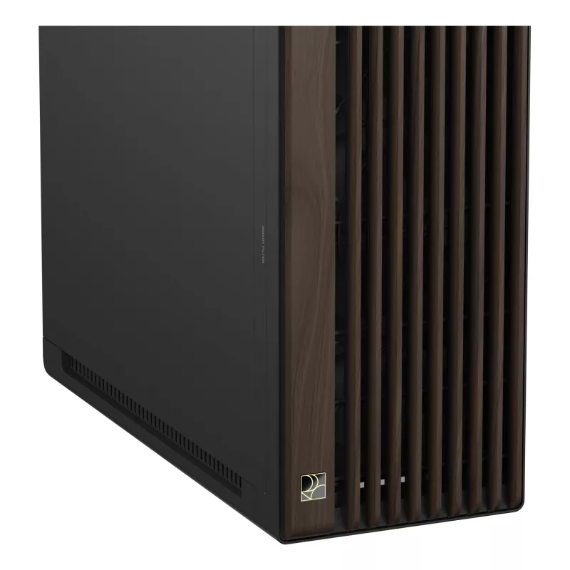 PC Case ASUS ProArt PA602 Wood Edition Midi Tower — Black & Wood, supports ATX/EATX, 2x200mm front, 1x140mm rear