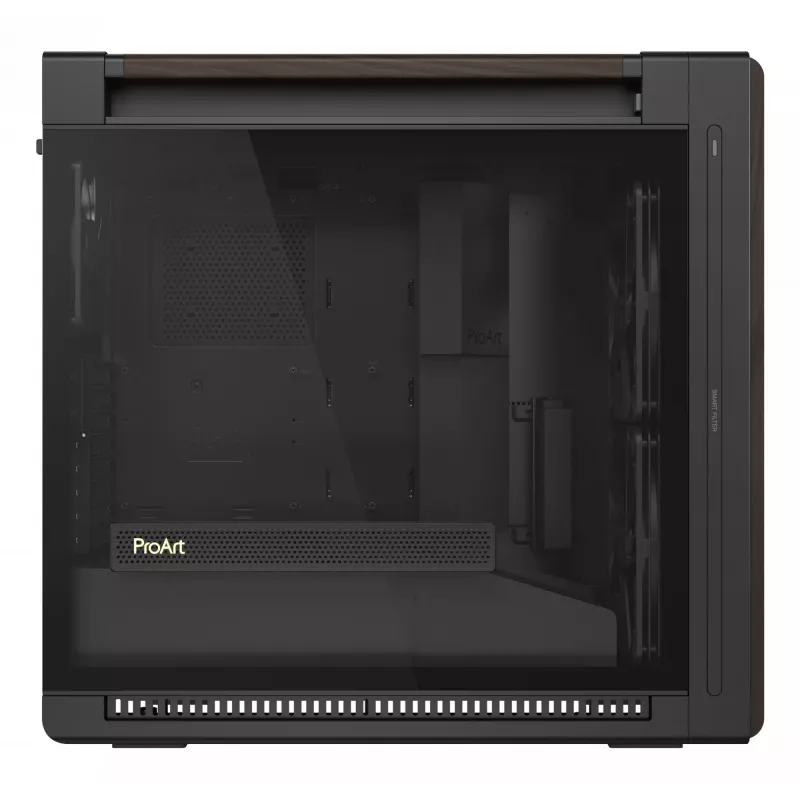 ASUS ProArt PA602 Wood Edition Modern Black - Tempered Glass Panel Midi Tower Black, Wood