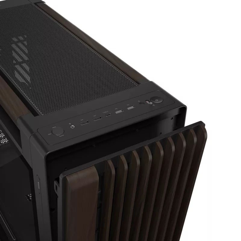 ASUS ProArt PA602 Wood Edition Modern Black - Tempered Glass Panel Midi Tower Black, Wood