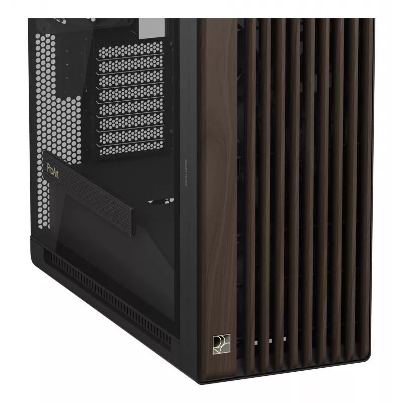ASUS ProArt PA602 Wood Edition Modern Black - Tempered Glass Panel Midi Tower Black, Wood