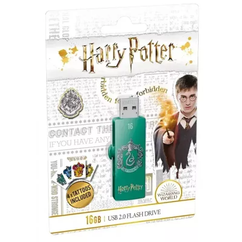 USB flash drive EMTEC M730 Slytherin 16 GB, USB Type-A 2.0, slide form, green