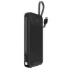 Powerbank MediaRange MRMA753 10,000 mAh LiPo with integrated cables, LC-display, USB-C PD & Quick Charge, black