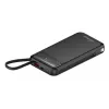 Powerbank MediaRange MRMA753 10,000 mAh LiPo with integrated cables, LC-display, USB-C PD & Quick Charge, black